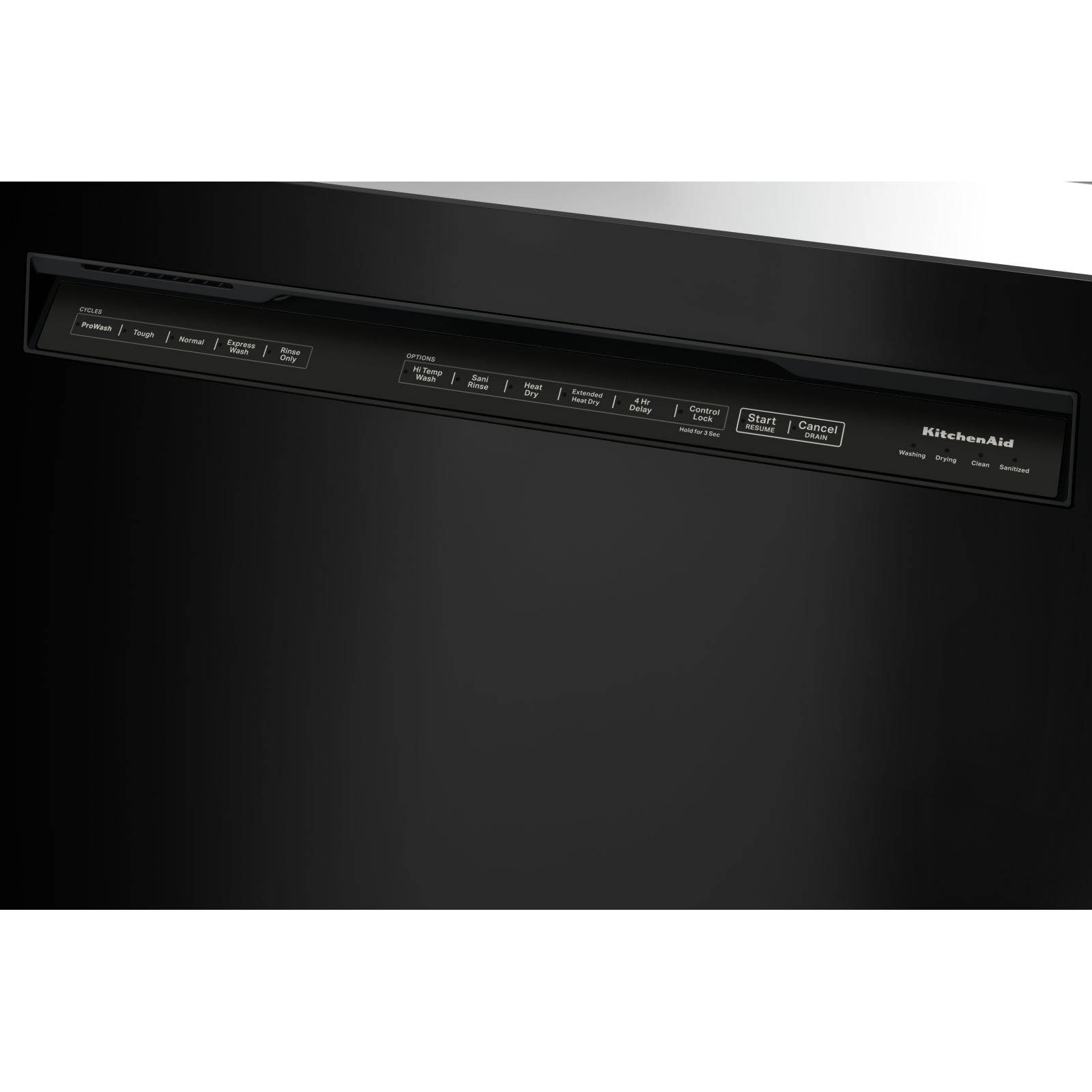 KitchenAid - 39 dBA Built In Dishwasher in Black - KDFE204KBL