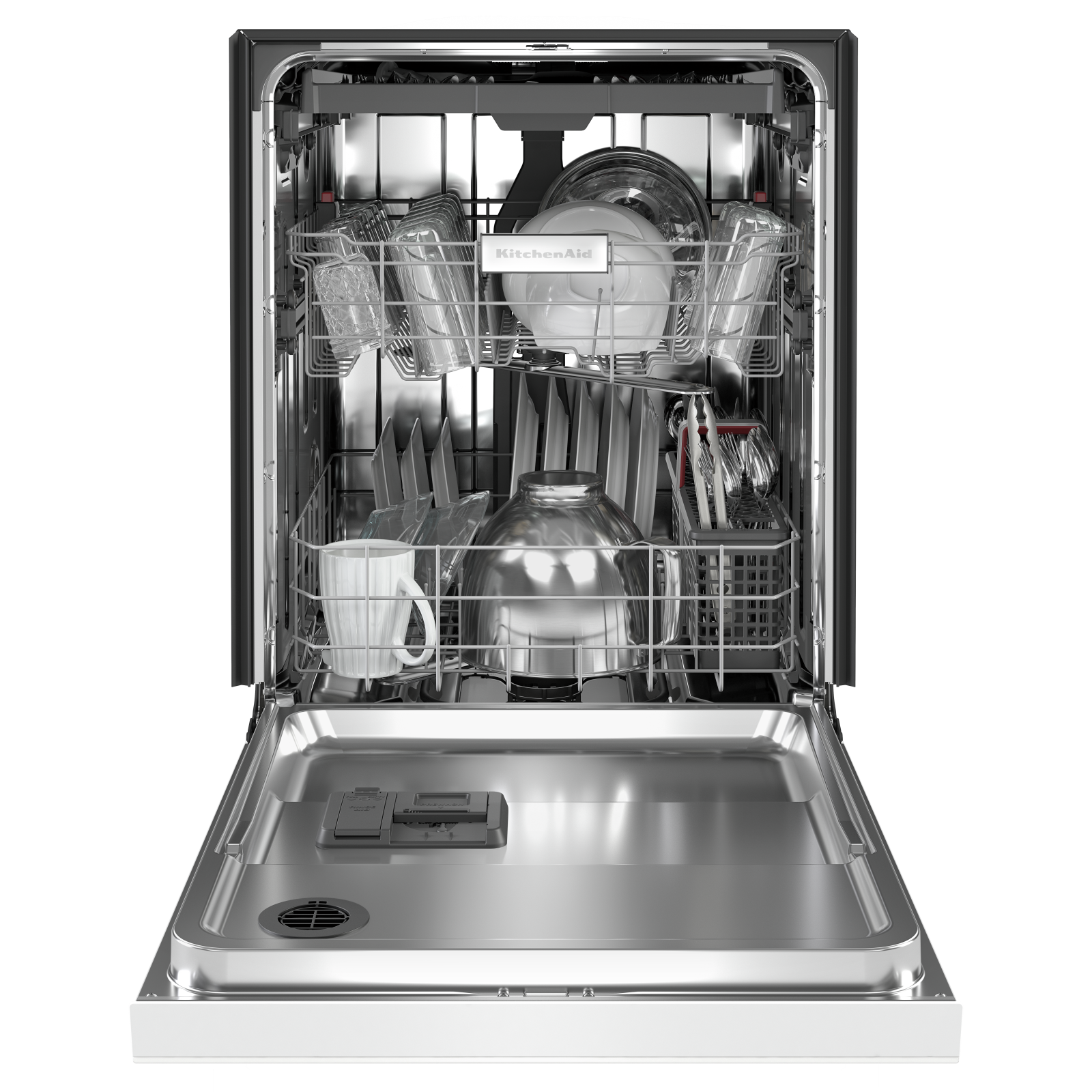 KitchenAid - 39 dBA Built In Dishwasher in White - KDFE204KWH