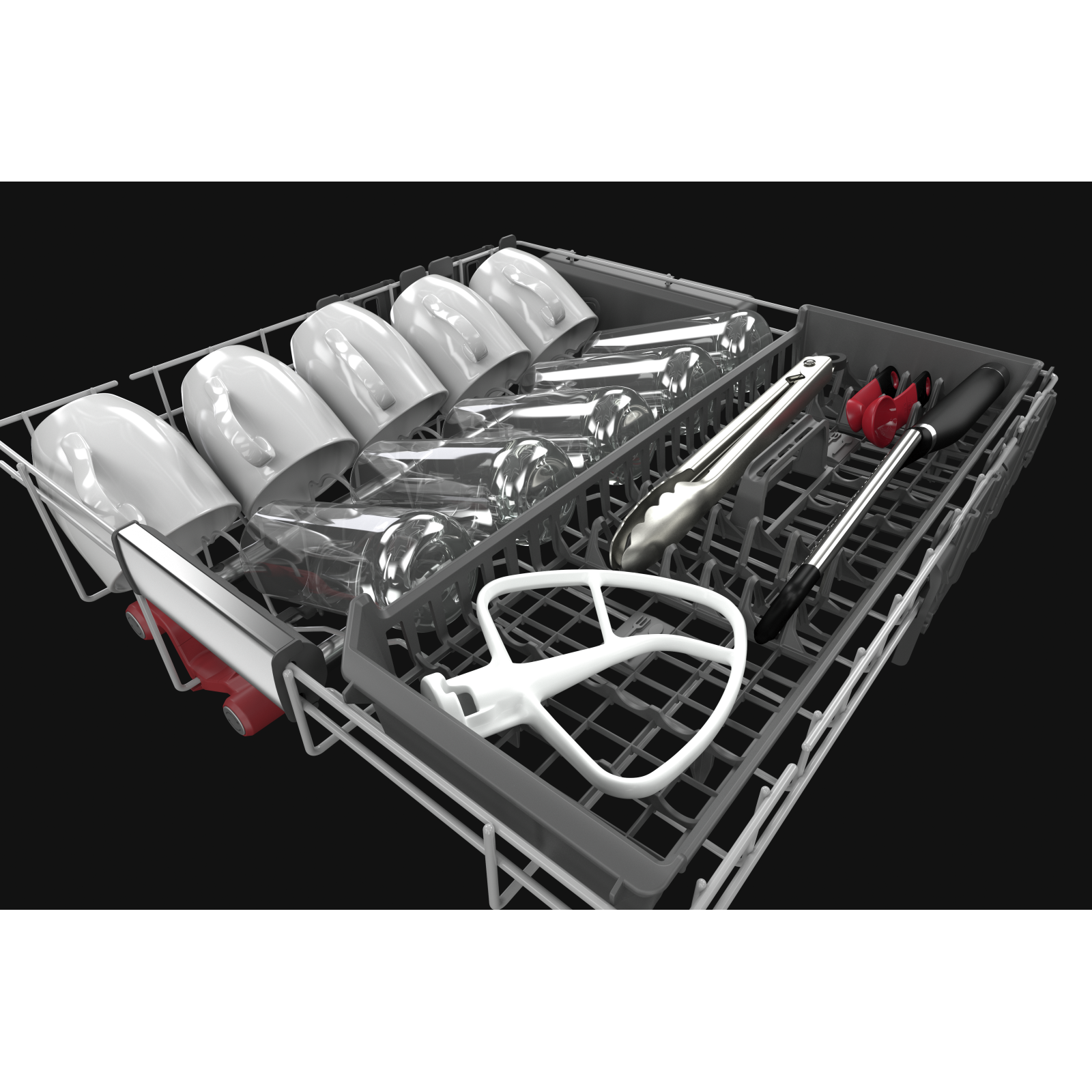 KitchenAid - 44 dBA Built In Dishwasher in Black Stainless - KDPM804KBS