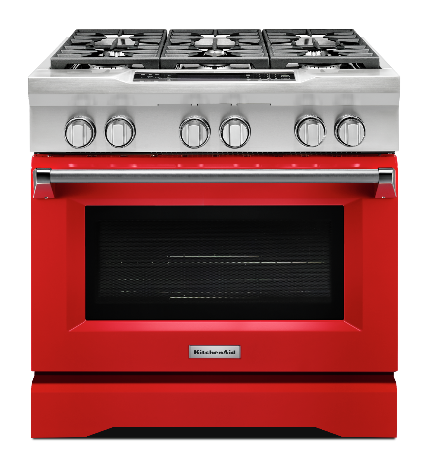 KitchenAid - 5.1 cu. ft Dual Fuel Range in Red - KDRS467VSD