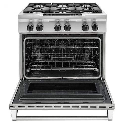 KitchenAid - 5.1 cu. ft Duel Fuel Range in Stainless Steel - KDRS467VSS