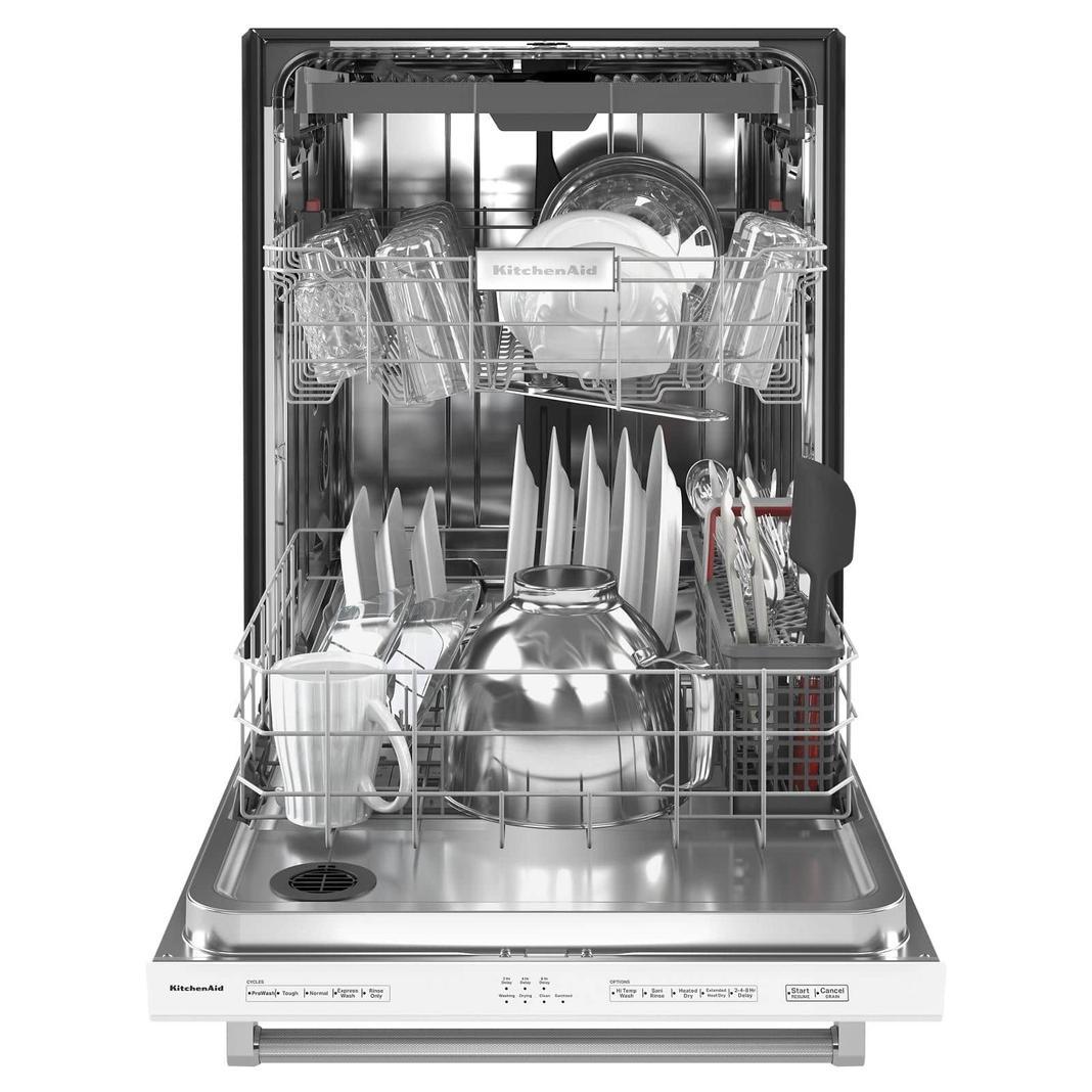 KitchenAid - 39 dBA Built In Dishwasher in White - KDTE204KWH