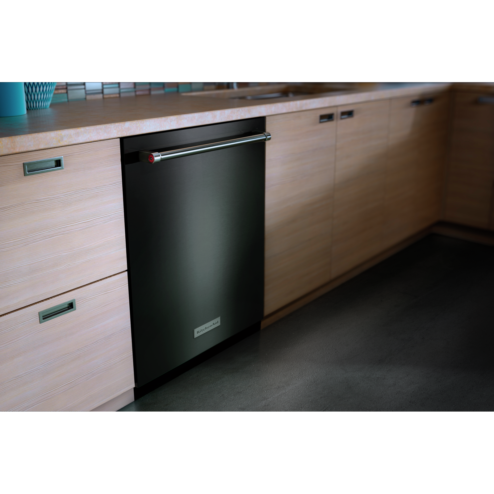 KitchenAid - 44 dBA Built In Dishwasher in Black Stainless - KDTM704EBS