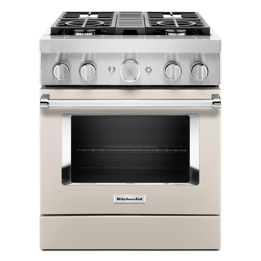 KitchenAid - 4.1 cu. ft Dual Fuel Range in White - KFDC500JMH