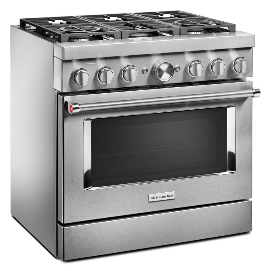 KitchenAid - 5.1 cu. ft Dual Fuel Range in Stainless - KFDC506JSS