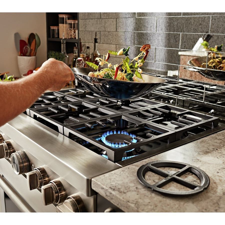 KitchenAid - 5.1 cu. ft Dual Fuel Range in Stainless - KFDC506JSS