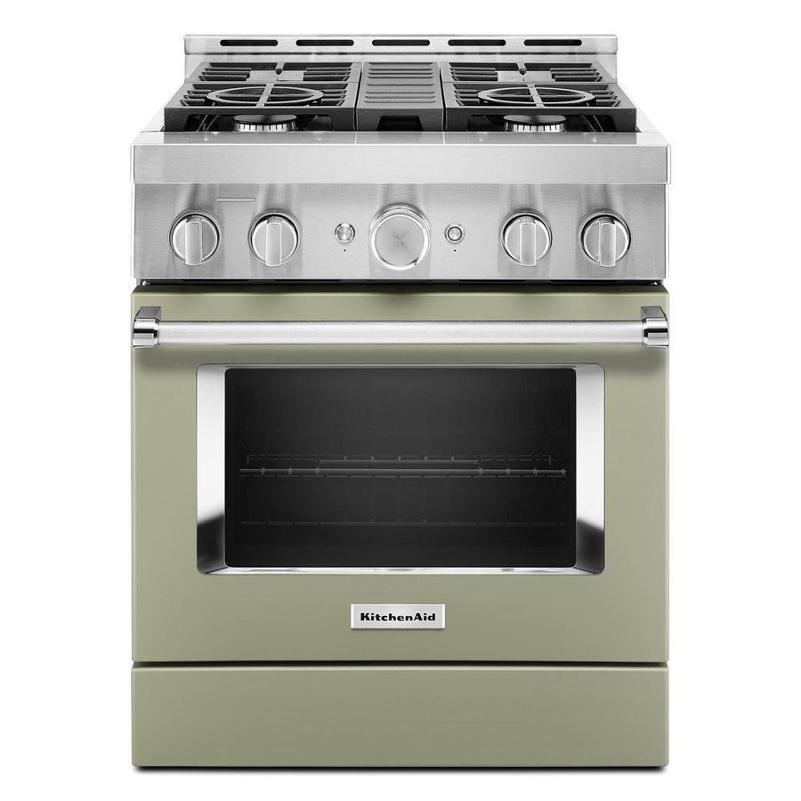 KitchenAid - 4.1 cu. ft Gas Range in Green - KFGC500JAV