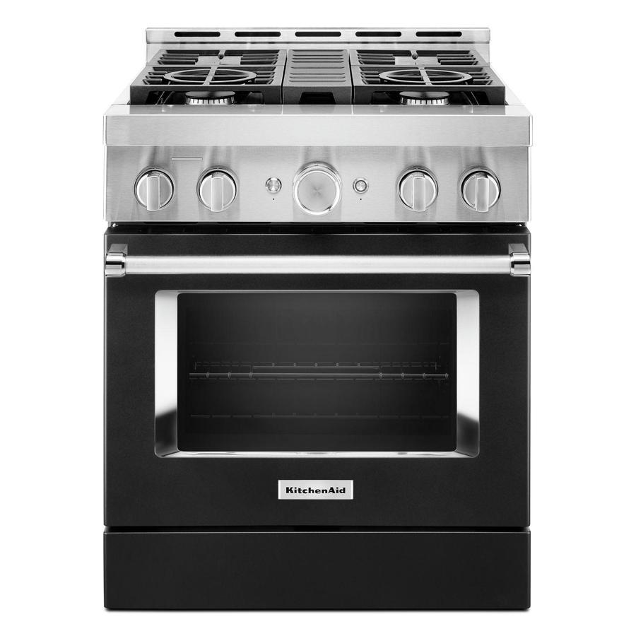 KitchenAid - 4.1 cu. ft Gas Range in Black - KFGC500JBK