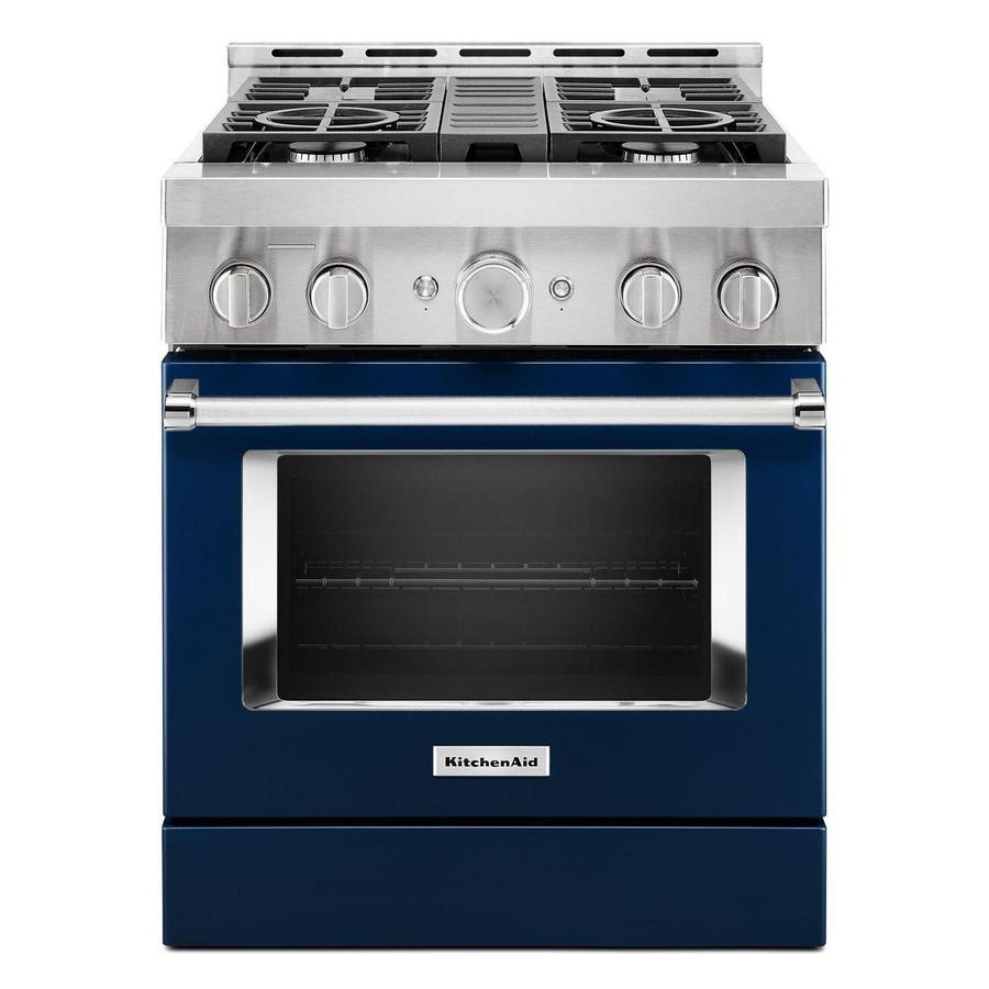 KitchenAid - 4.1 cu. ft Gas Range in Blue - KFGC500JIB