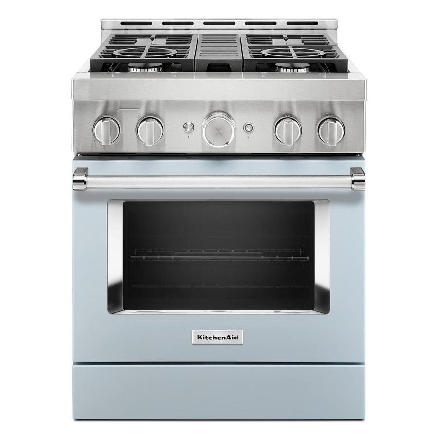 KitchenAid - 4.1 cu. ft Gas Range in Blue - KFGC500JMB