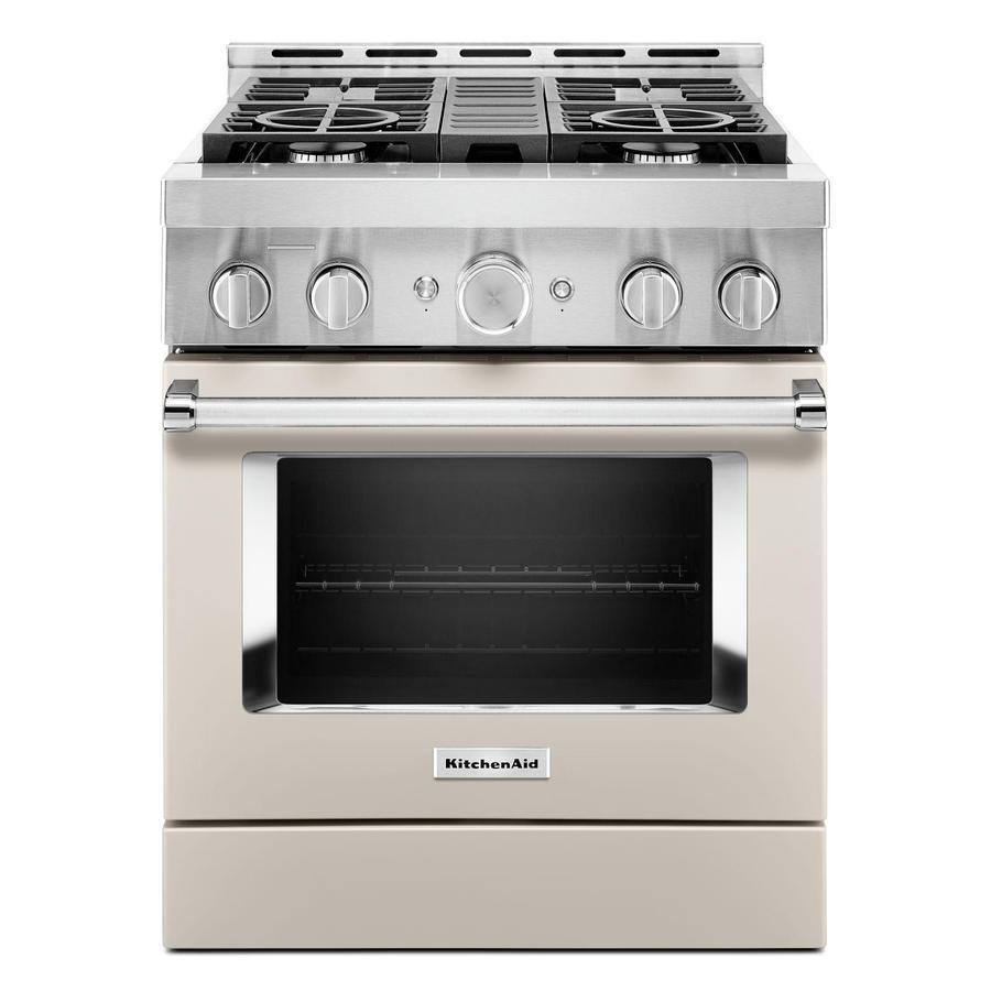 KitchenAid - 4.1 cu. ft Gas Range in White - KFGC500JMH