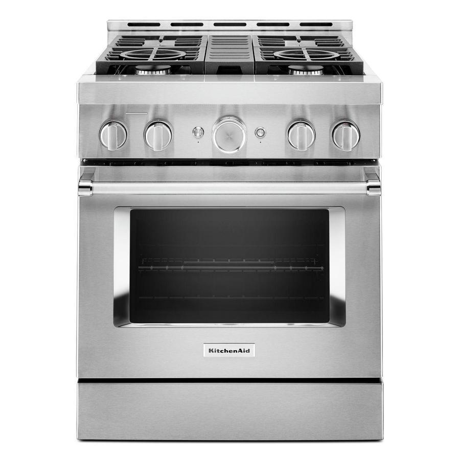 KitchenAid - 4.1 cu. ft Gas Range in Stainless - KFGC500JSS