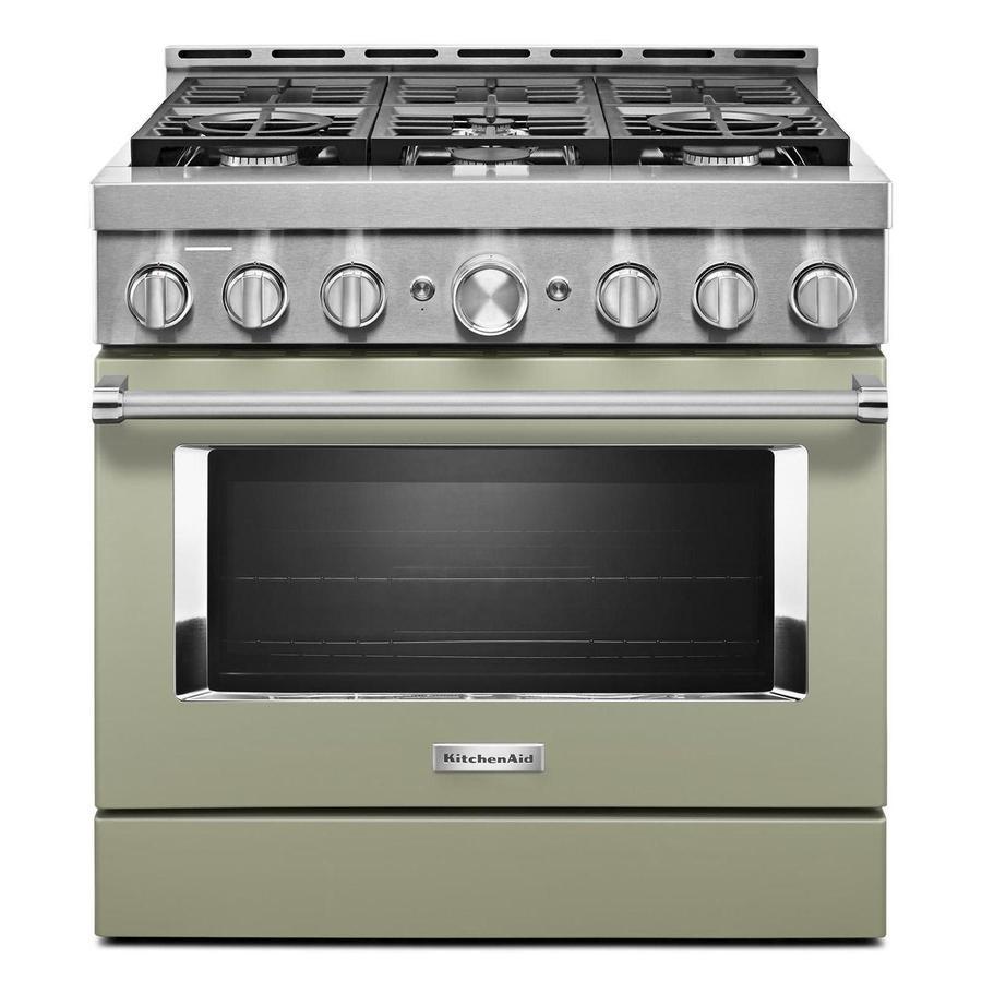 KitchenAid - 5.1 cu. ft Gas Range in Green - KFGC506JAV
