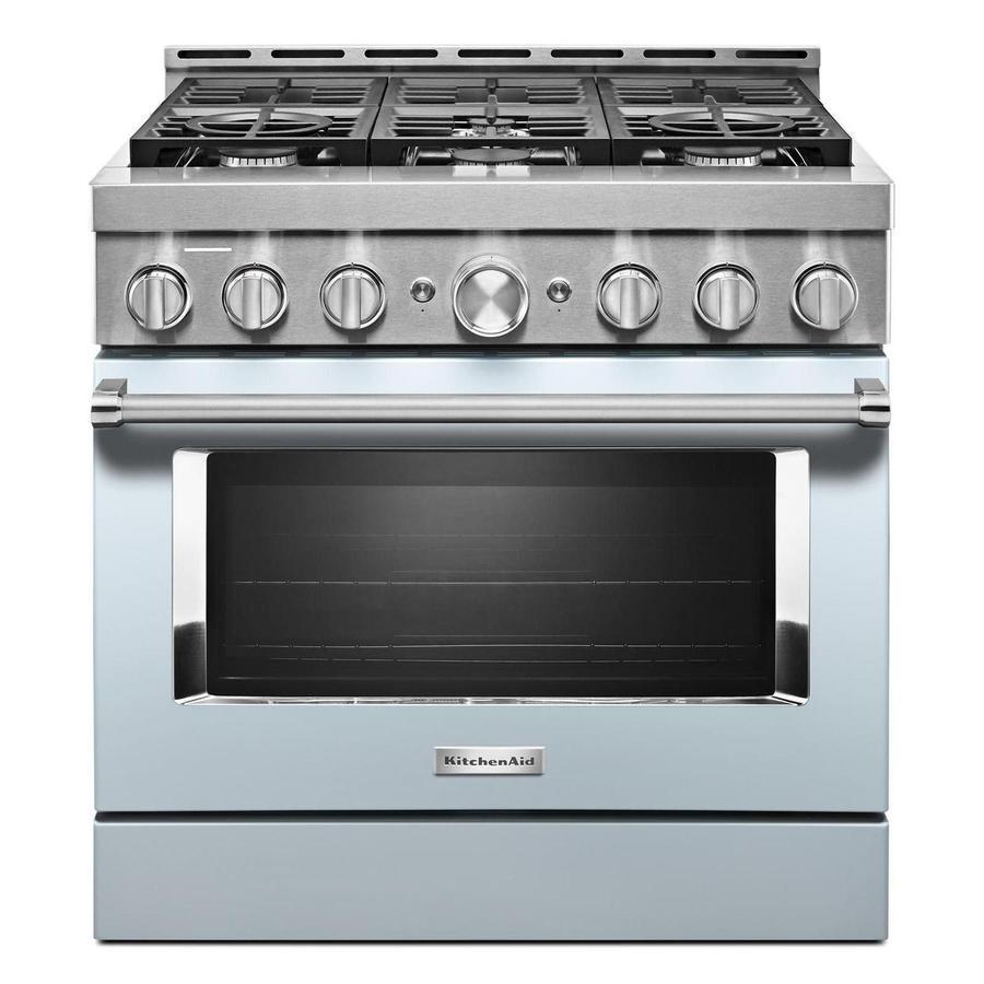 KitchenAid - 5.1 cu. ft Gas Range in Blue - KFGC506JMB