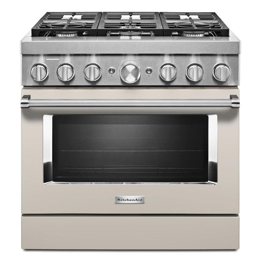 KitchenAid - 5.1 cu. ft Gas Range in White - KFGC506JMH