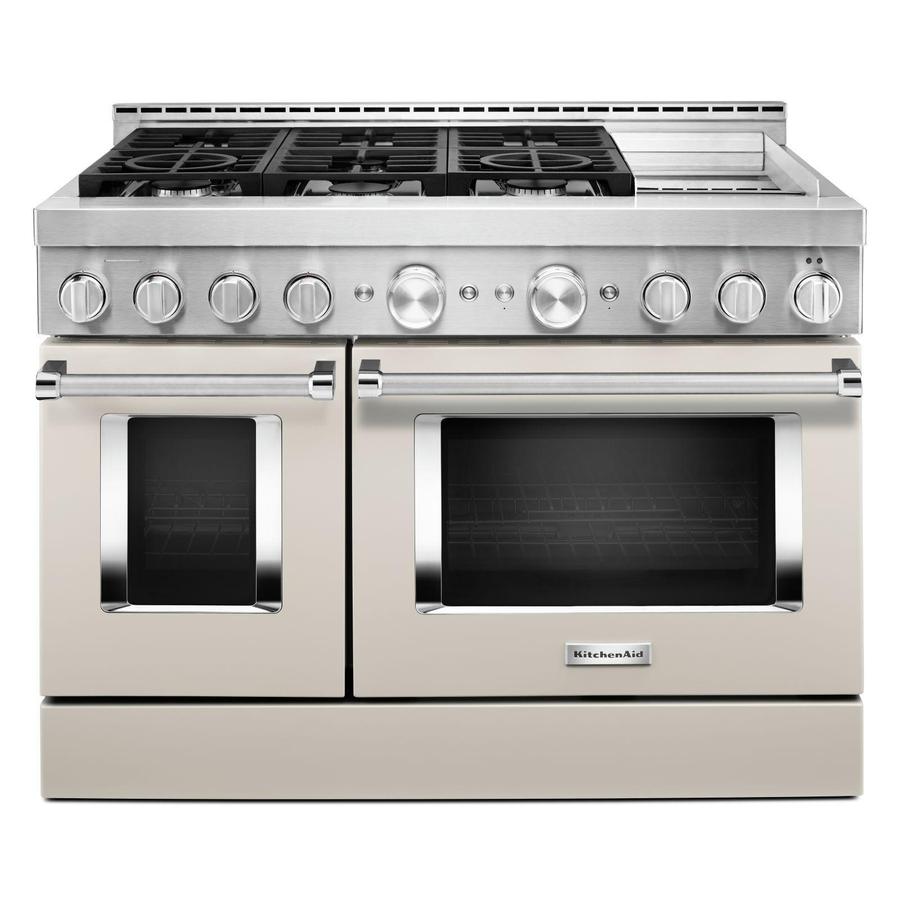 KitchenAid - 6.3 cu. ft Gas Range in White - KFGC558JMH