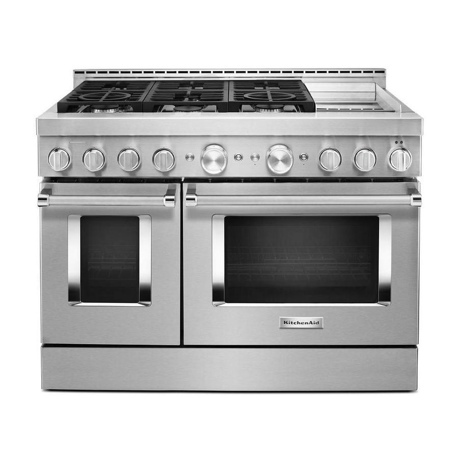 KitchenAid - 6.3 cu. ft Gas Range in Stainless - KFGC558JSS