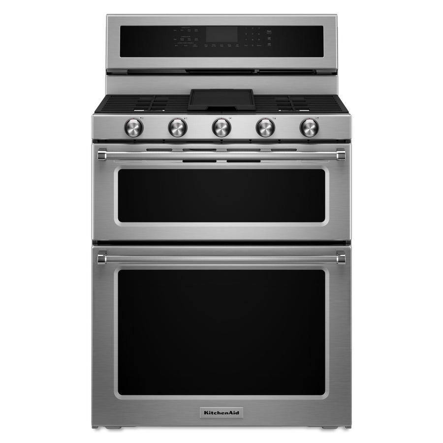 KitchenAid - 6 cu. ft Gas Range in Stainless - KFGD500ESS