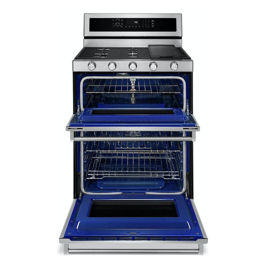 KitchenAid - 6 cu. ft Gas Range in Stainless - KFGD500ESS