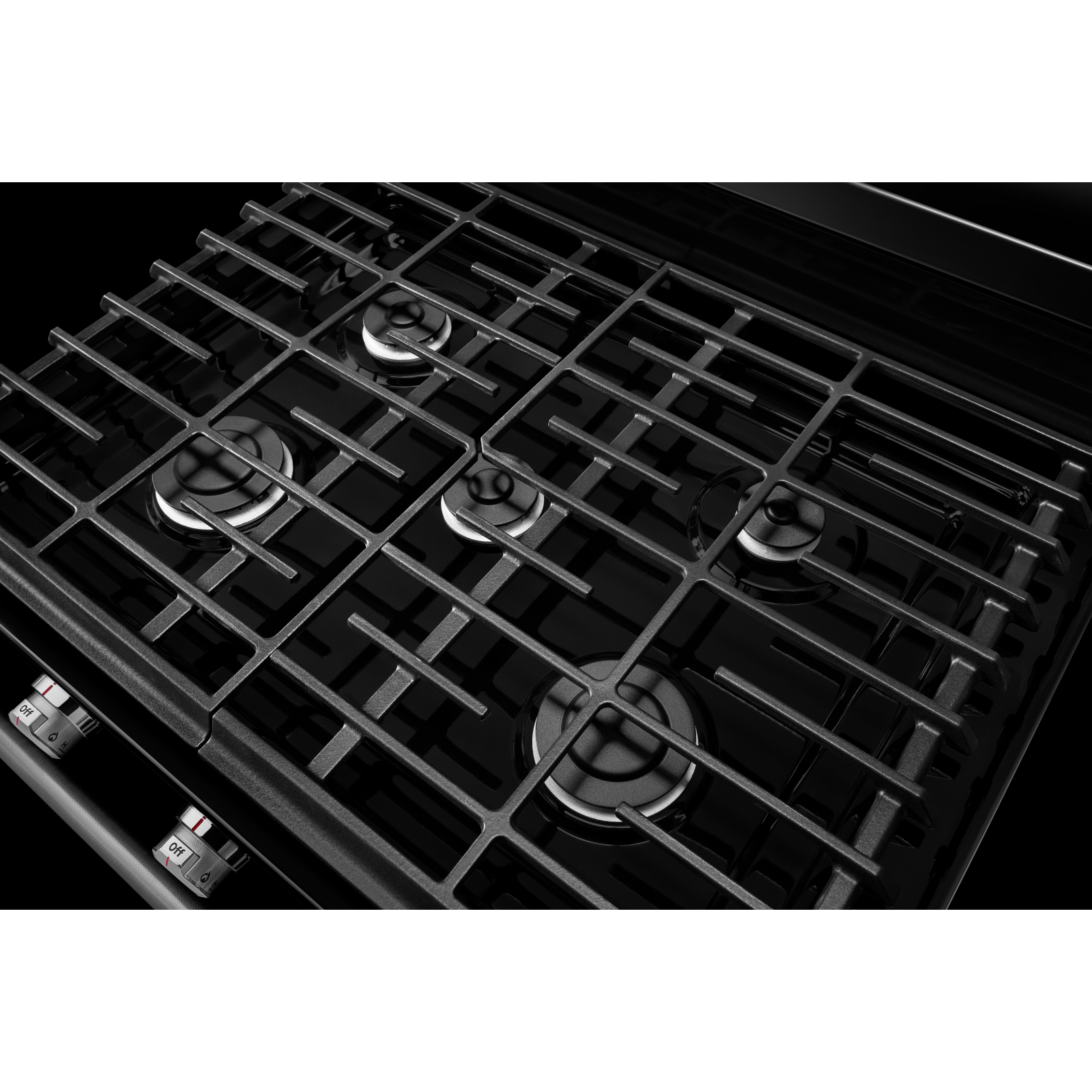 KitchenAid - 5.8 cu. ft Gas Range in Black - KFGG500EBL