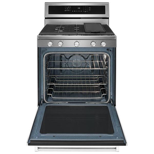 KitchenAid - 5.8 cu. ft Gas Range in Stainless - KFGG500ESS