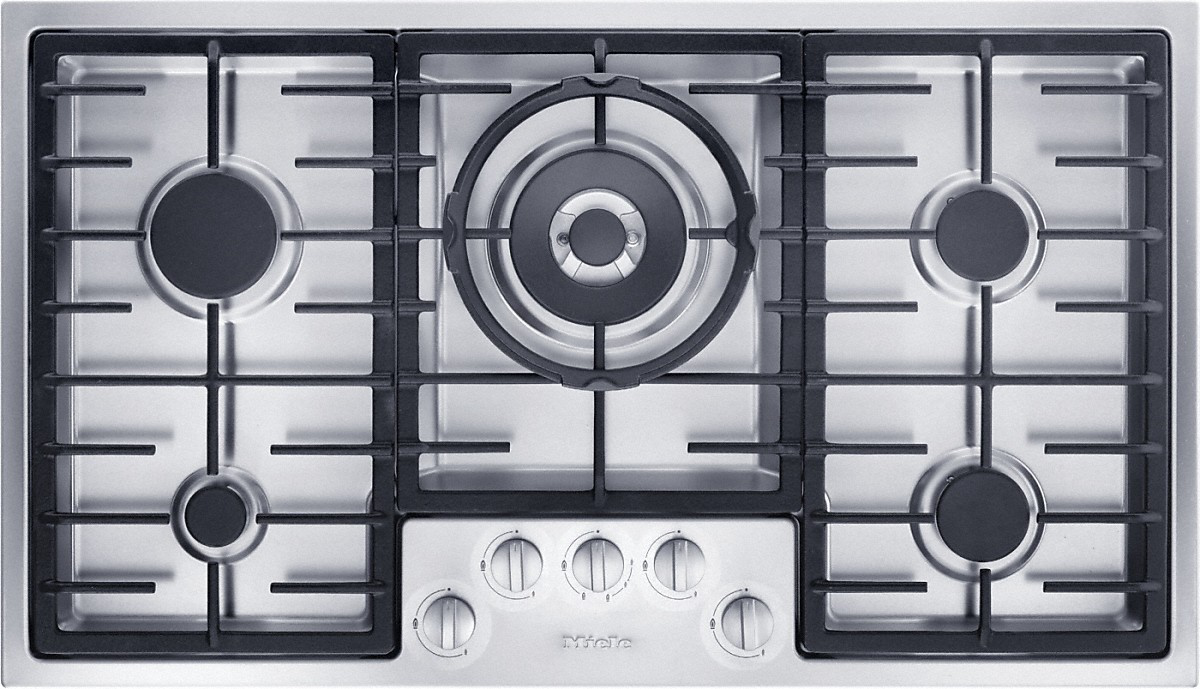Miele - 35.125 inch wide Gas Cooktop in Stainless - KM2355 G