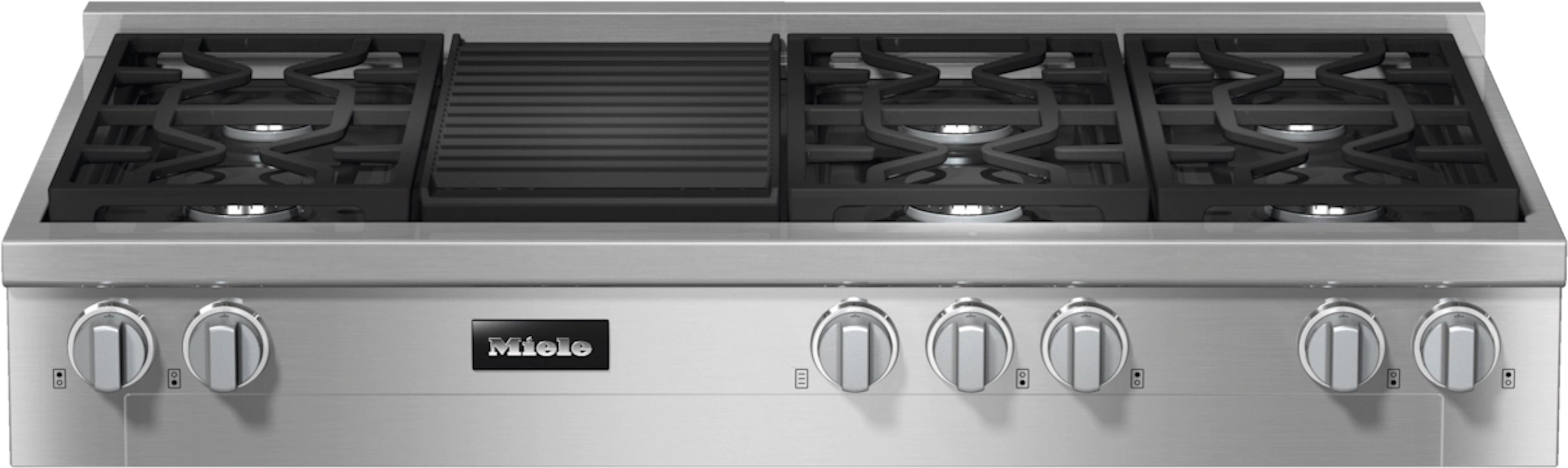 Miele - 48 Inch Gas Cooktop in Stainless - KMR 1355-3 G GR