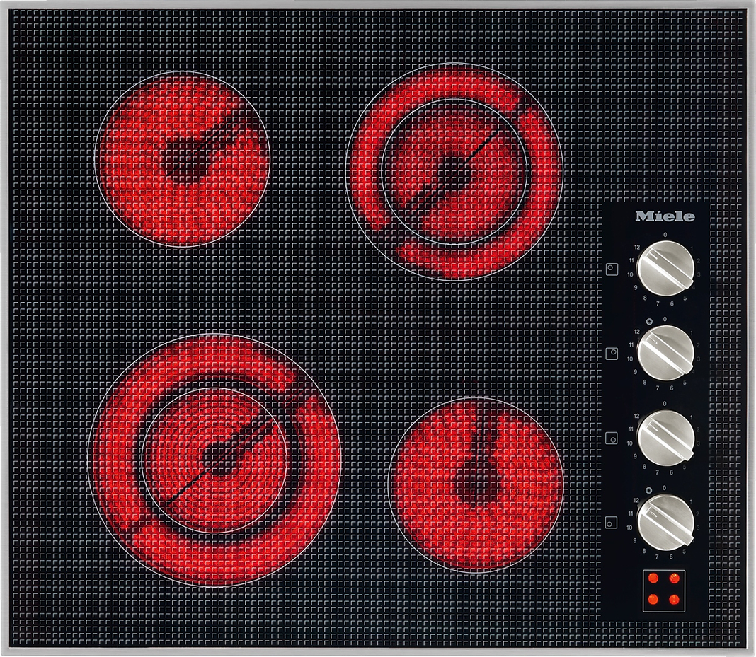 Miele - 24.75 inch wide Electric Cooktop in Black - KM5621