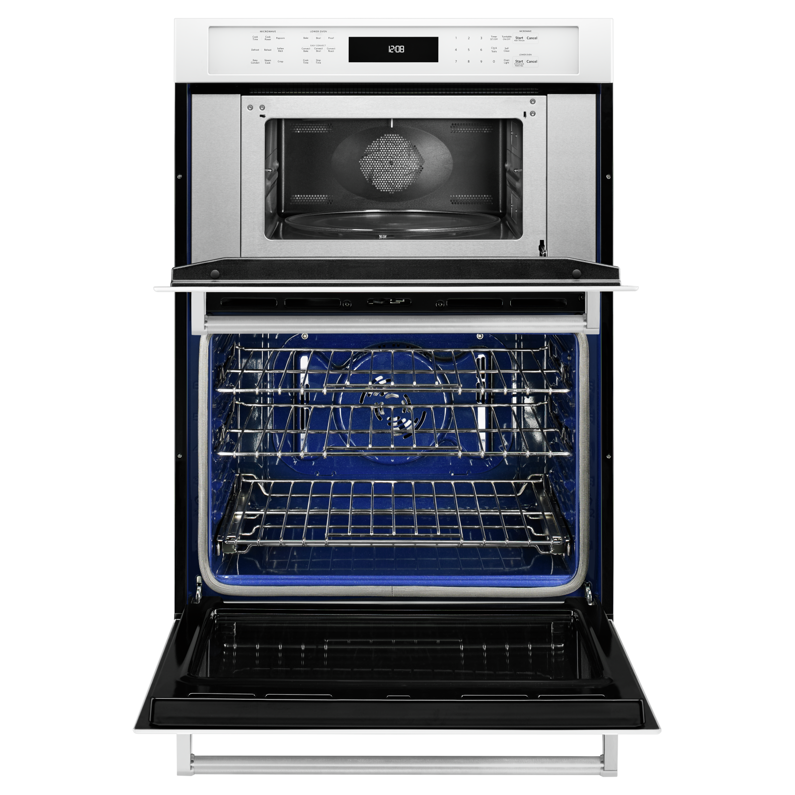 KitchenAid - 6.4 cu. ft Combination Wall Oven in White - KOCE500EWH