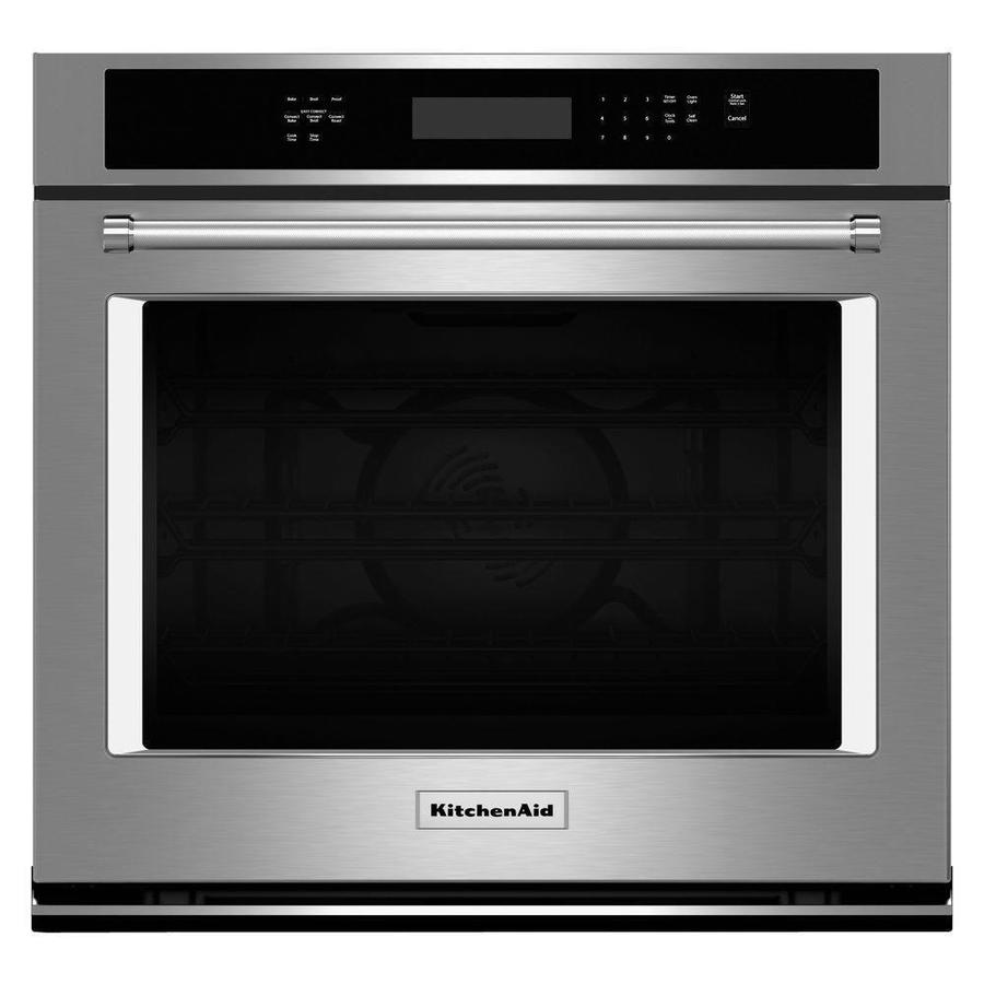 KitchenAid - 4.3 cu. ft Single Wall Oven in Stainless - KOSE507ESS