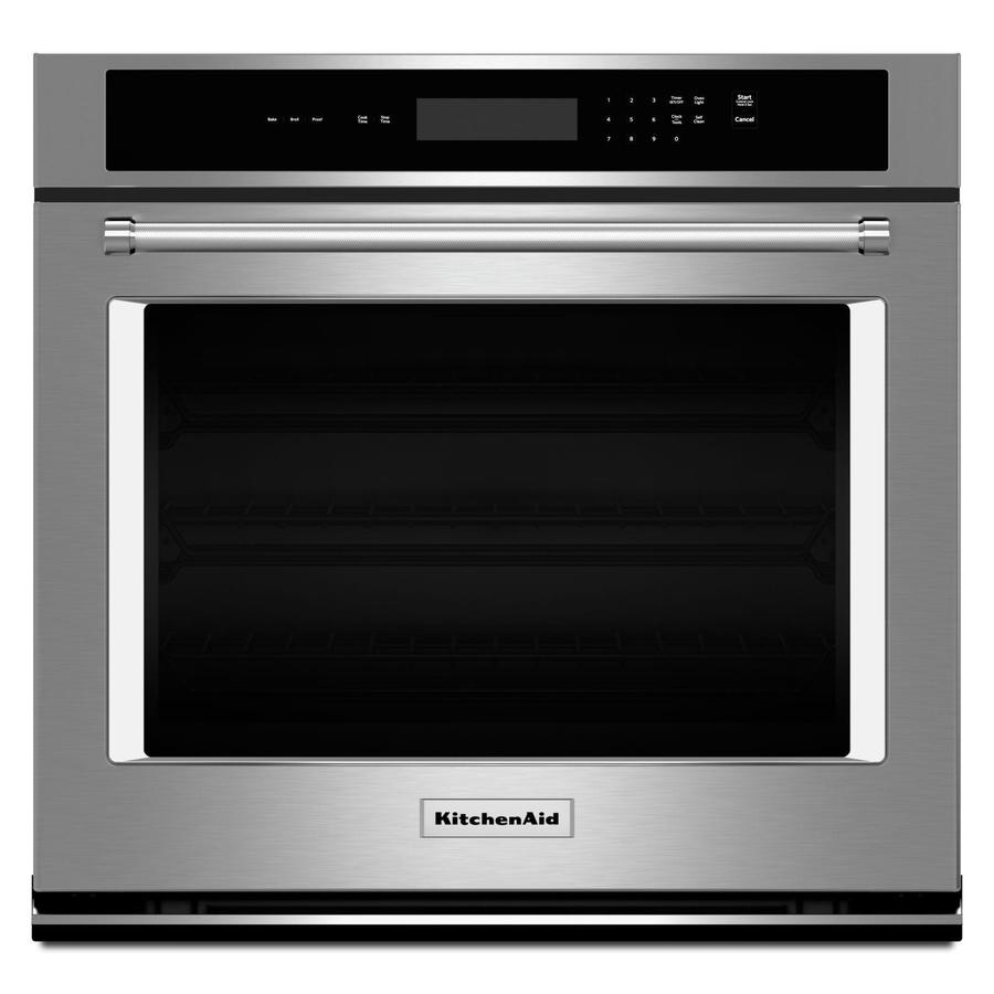 KitchenAid - 4.3 cu. ft Single Wall Oven in Stainless - KOST107ESS