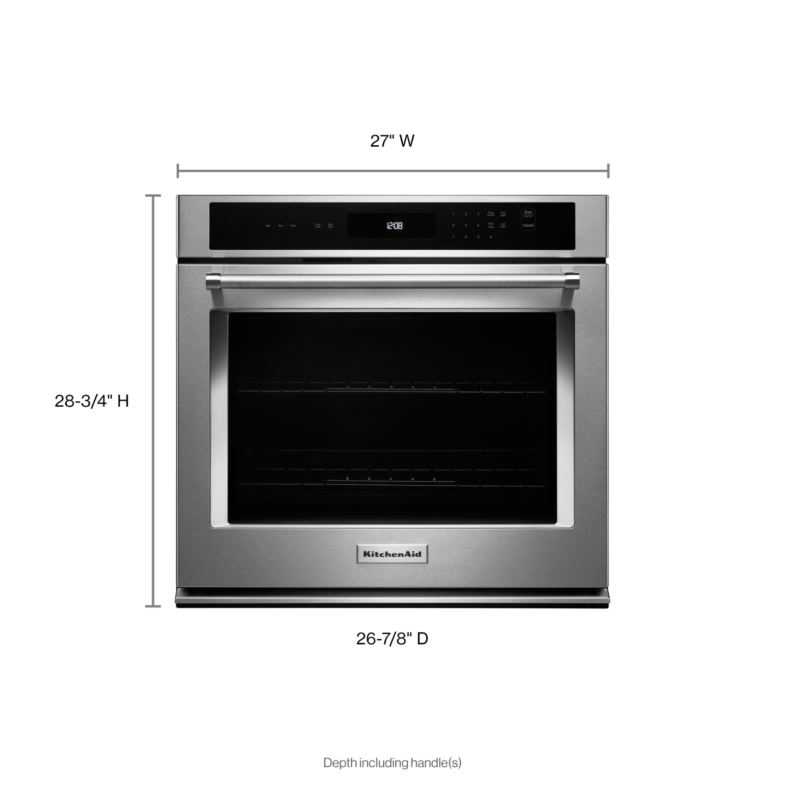 KitchenAid - 4.3 cu. ft Single Wall Oven in Stainless - KOST107ESS