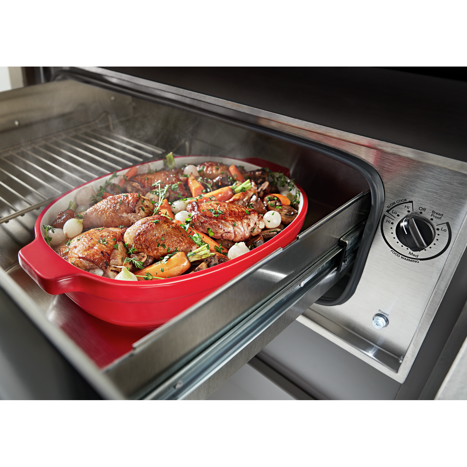 KitchenAid - cu. ft Warming Drawer Wall Oven in Black Stainless - KOWT107EBS