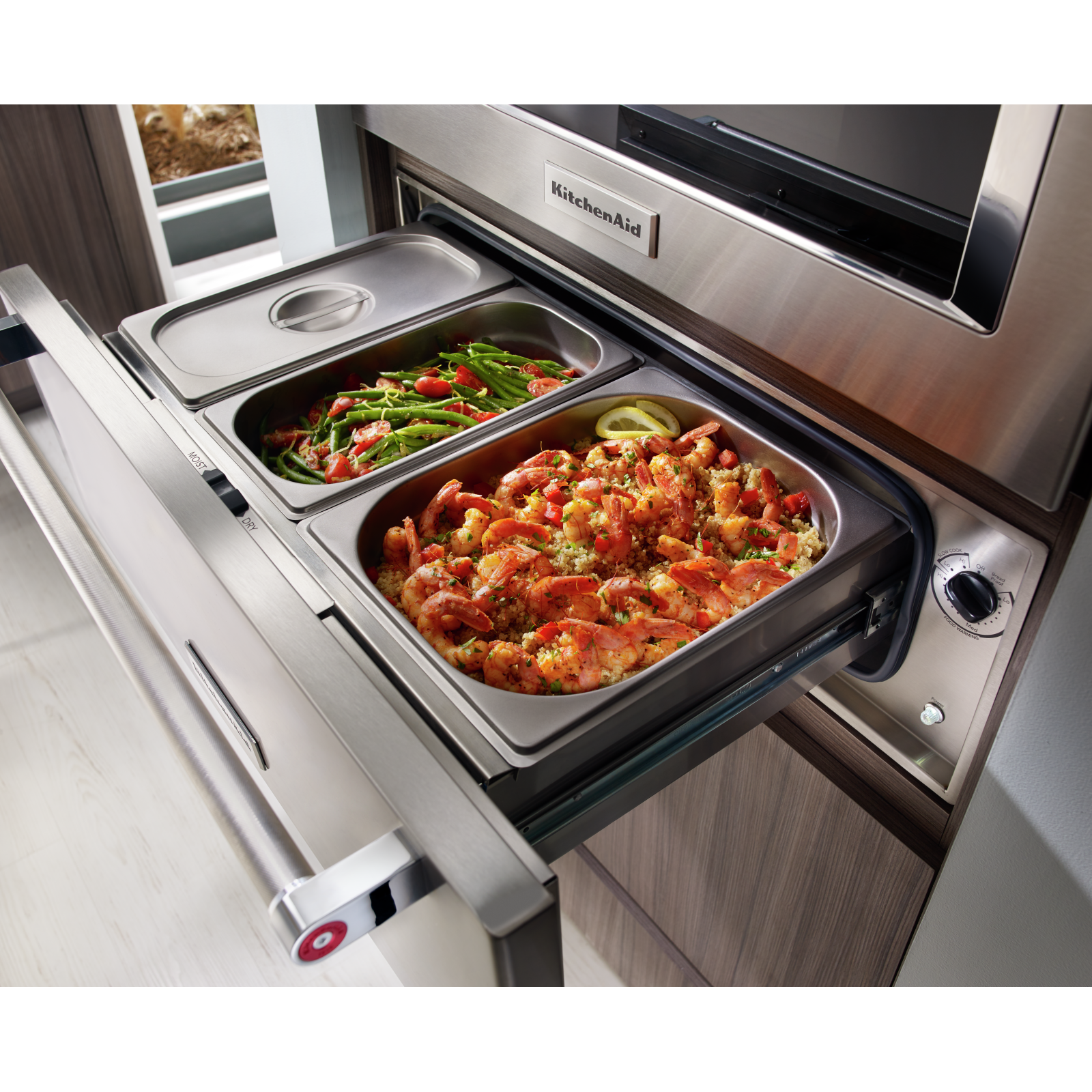 KitchenAid - 1.3 cu. ft Warming Drawer Wall Oven in Stainless - KOWT107ESS