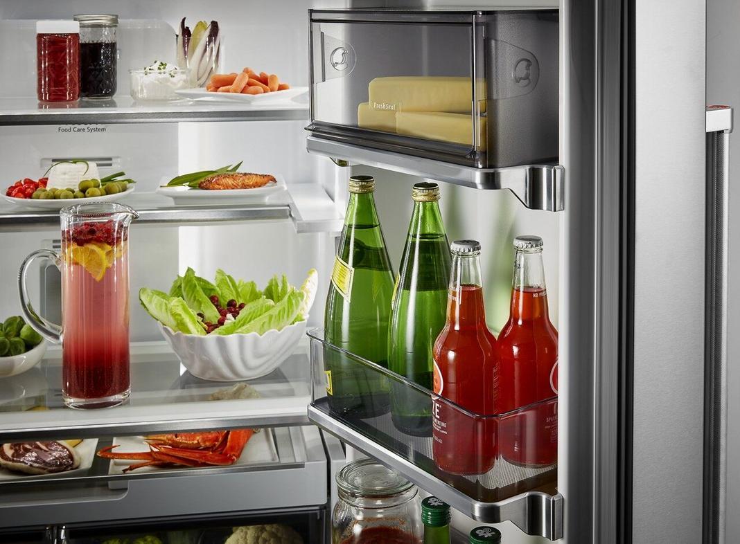 KitchenAid - 35.8 Inch 23.8 cu. ft French Door Refrigerator in Stainless - KRFC604FSS