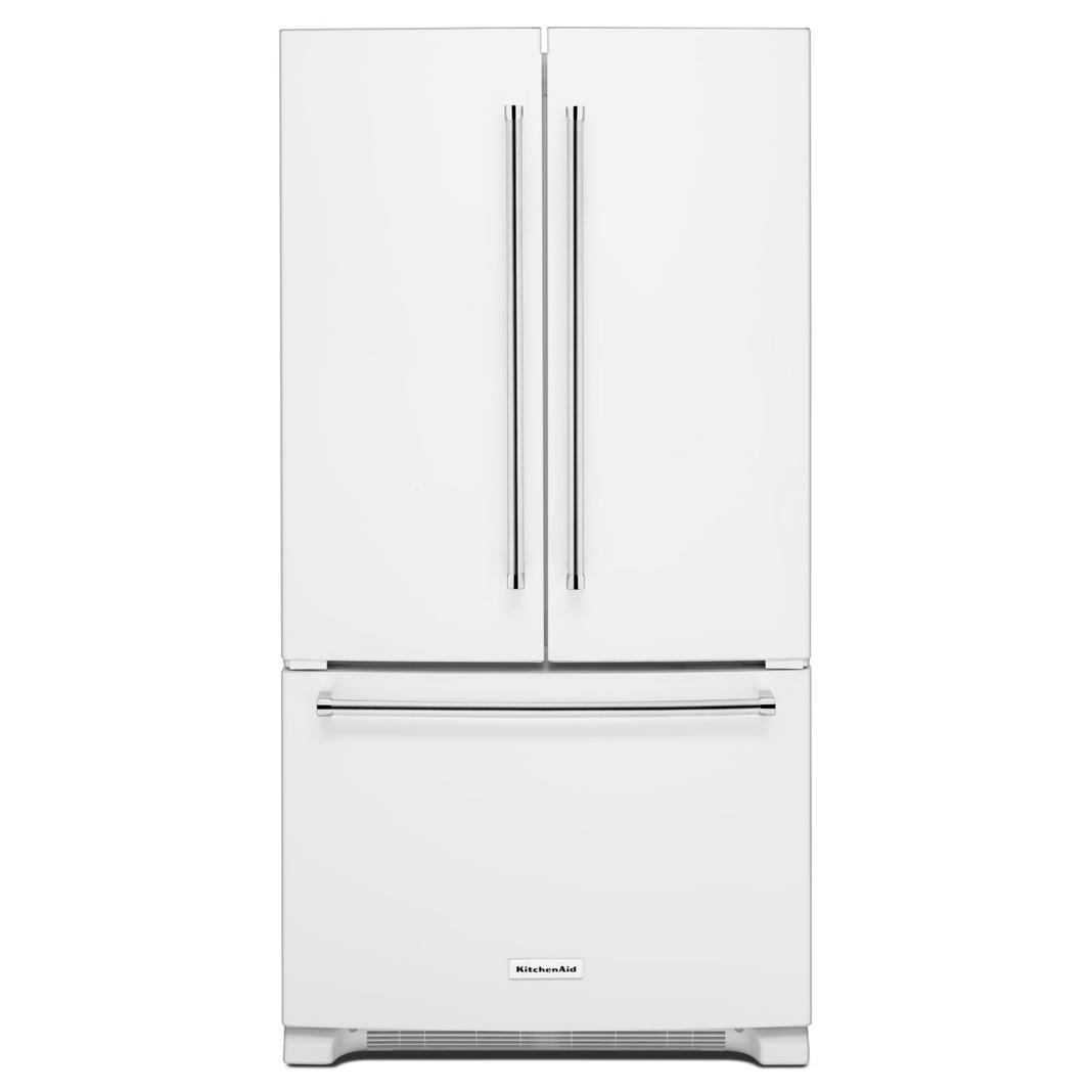 KitchenAid - 35.875 Inch 25 cu. ft French Door Refrigerator in White - KRFF305EWH