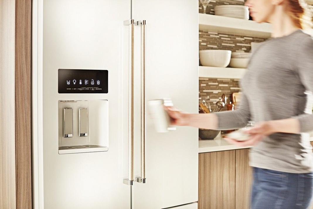 KitchenAid - 35.6875 Inch 26.8 cu. ft French Door Refrigerator in White - KRFF507HWH