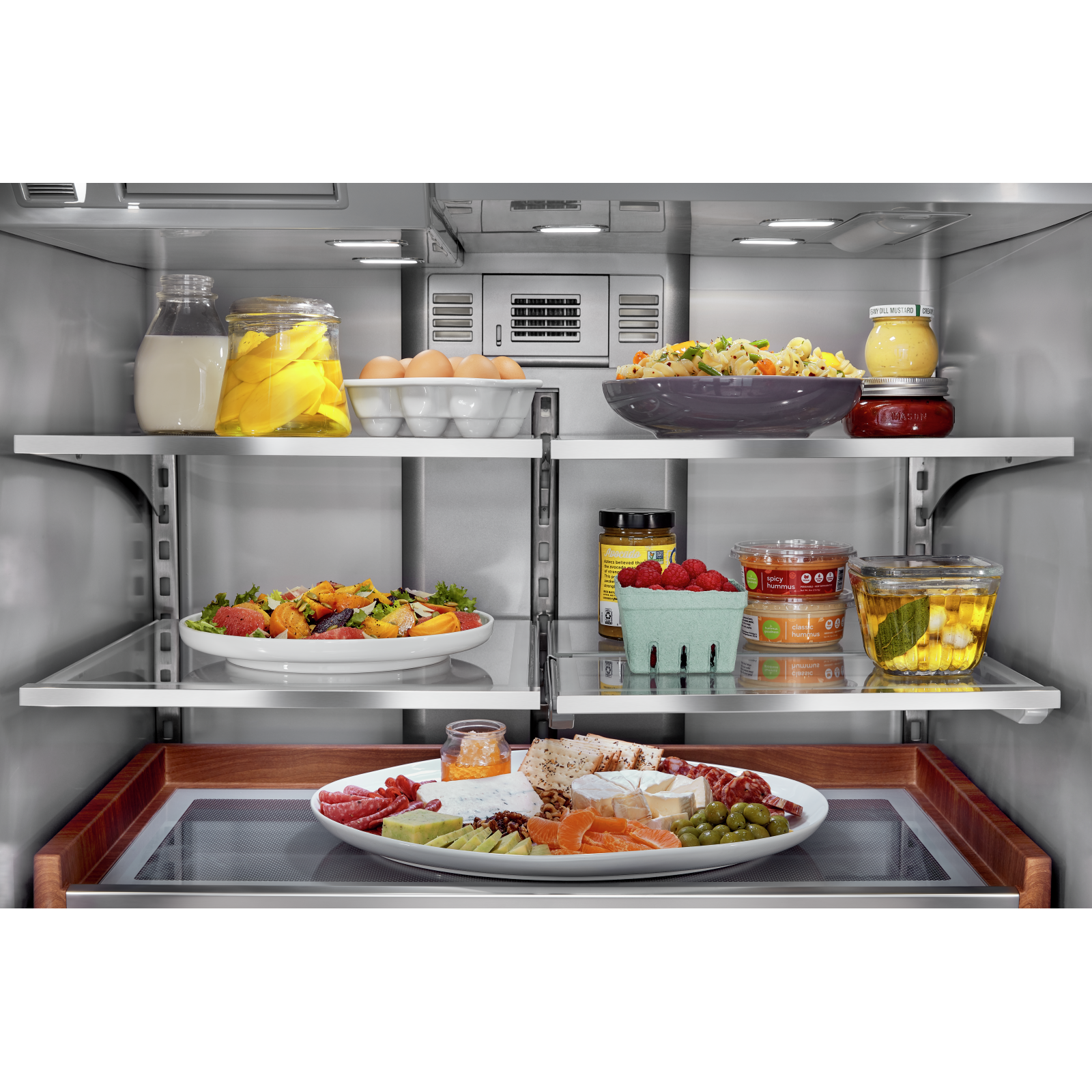 KitchenAid - 35.9375 Inch 27 cu. ft French Door Refrigerator in Black Stainless - KRFF577KBS