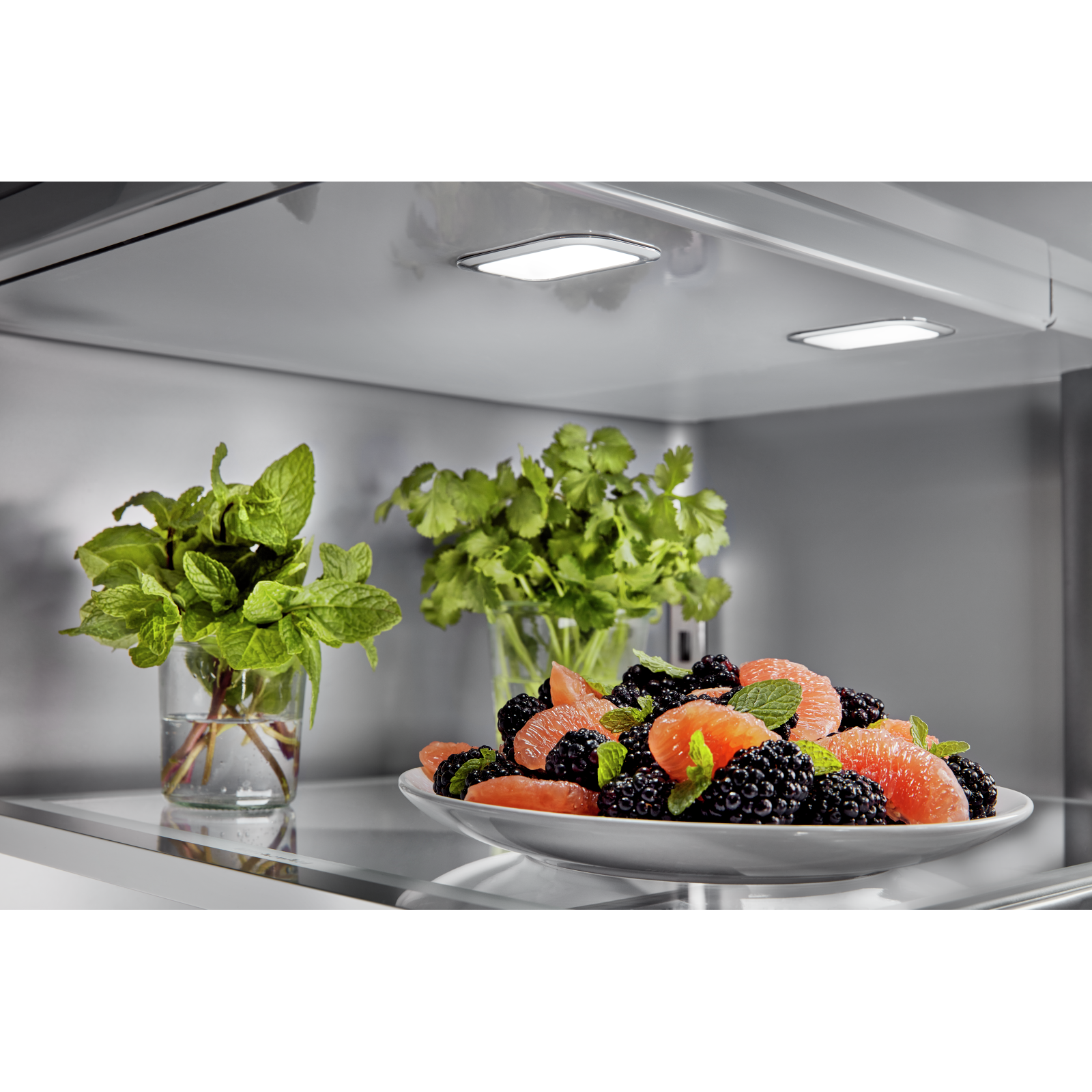 KitchenAid - 35.9375 Inch 27 cu. ft French Door Refrigerator in Black Stainless - KRFF577KBS