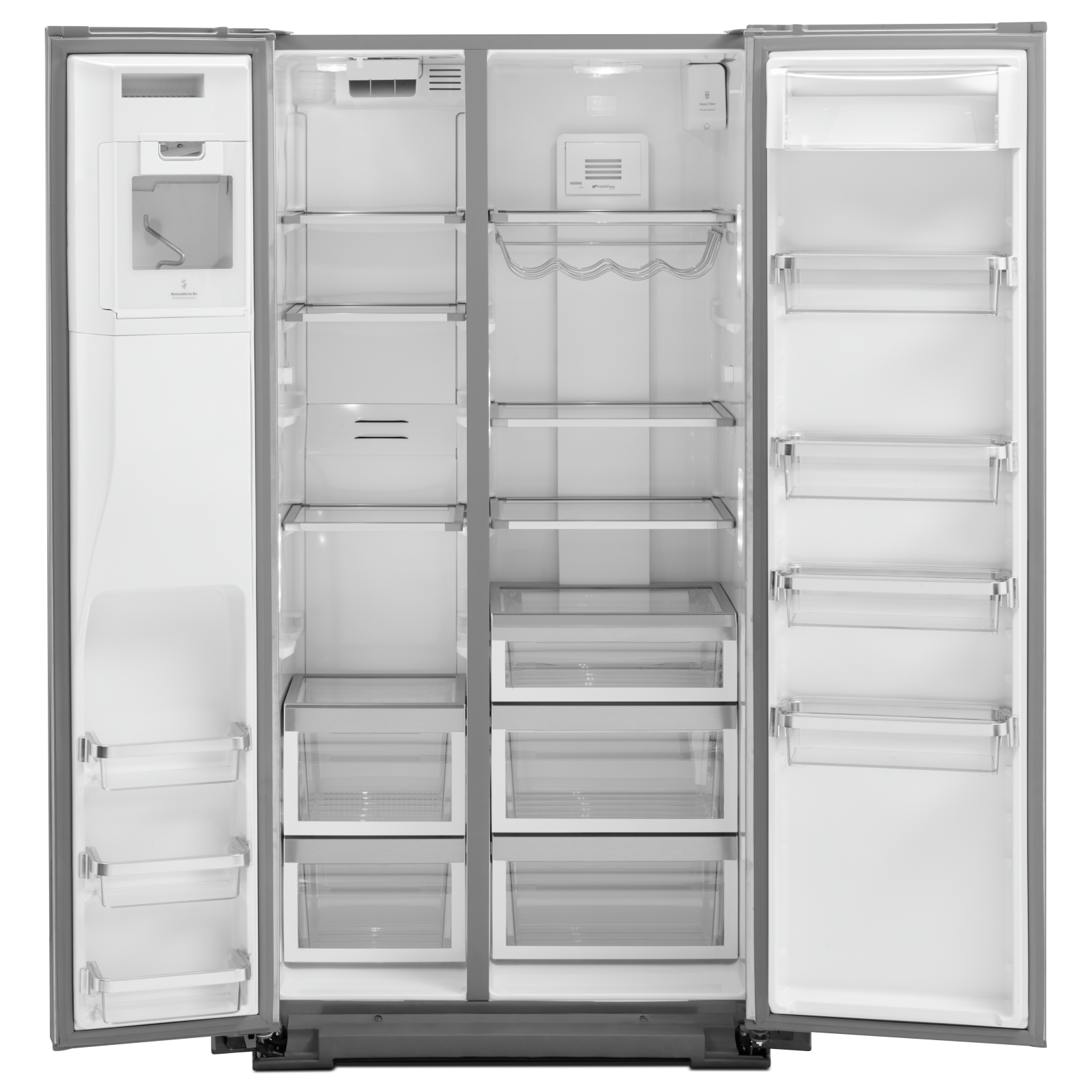 KitchenAid - 35.75 Inch 22.65 cu. ft Side by Side Refrigerator in Stainless - KRSC503ESS