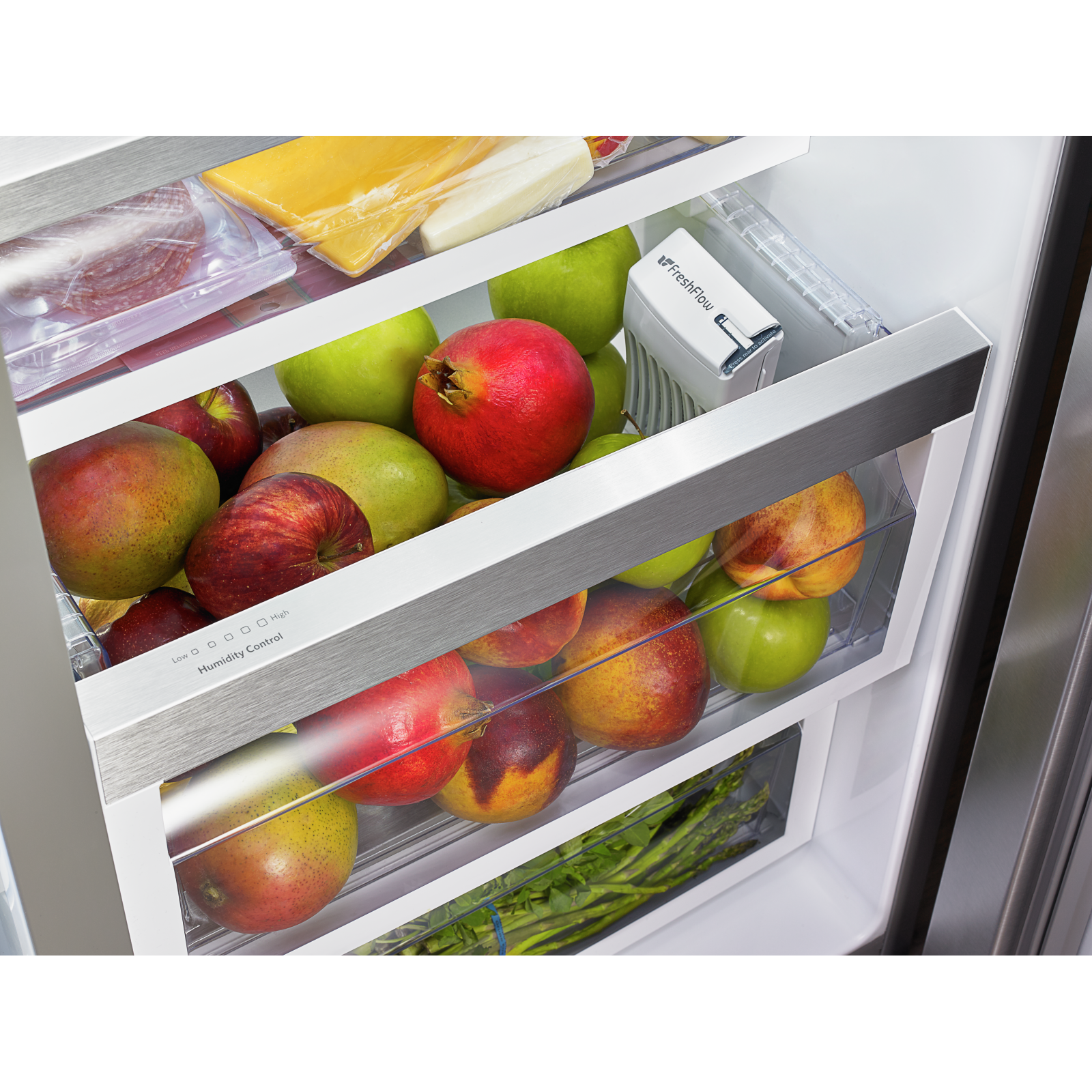 KitchenAid - 35.75 Inch 22.65 cu. ft Side by Side Refrigerator in Stainless - KRSC503ESS