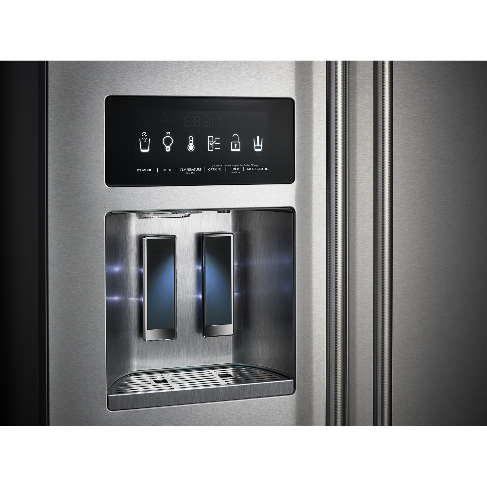 KitchenAid - 35.75 Inch 22.65 cu. ft Side by Side Refrigerator in Stainless - KRSC503ESS