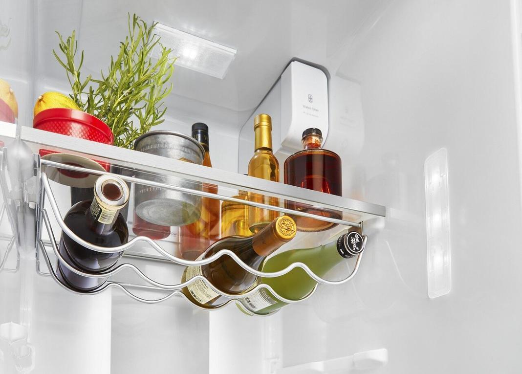 KitchenAid - 35.75 Inch 23 cu. ft Side by Side Refrigerator in Black Stainless - KRSC703HBS