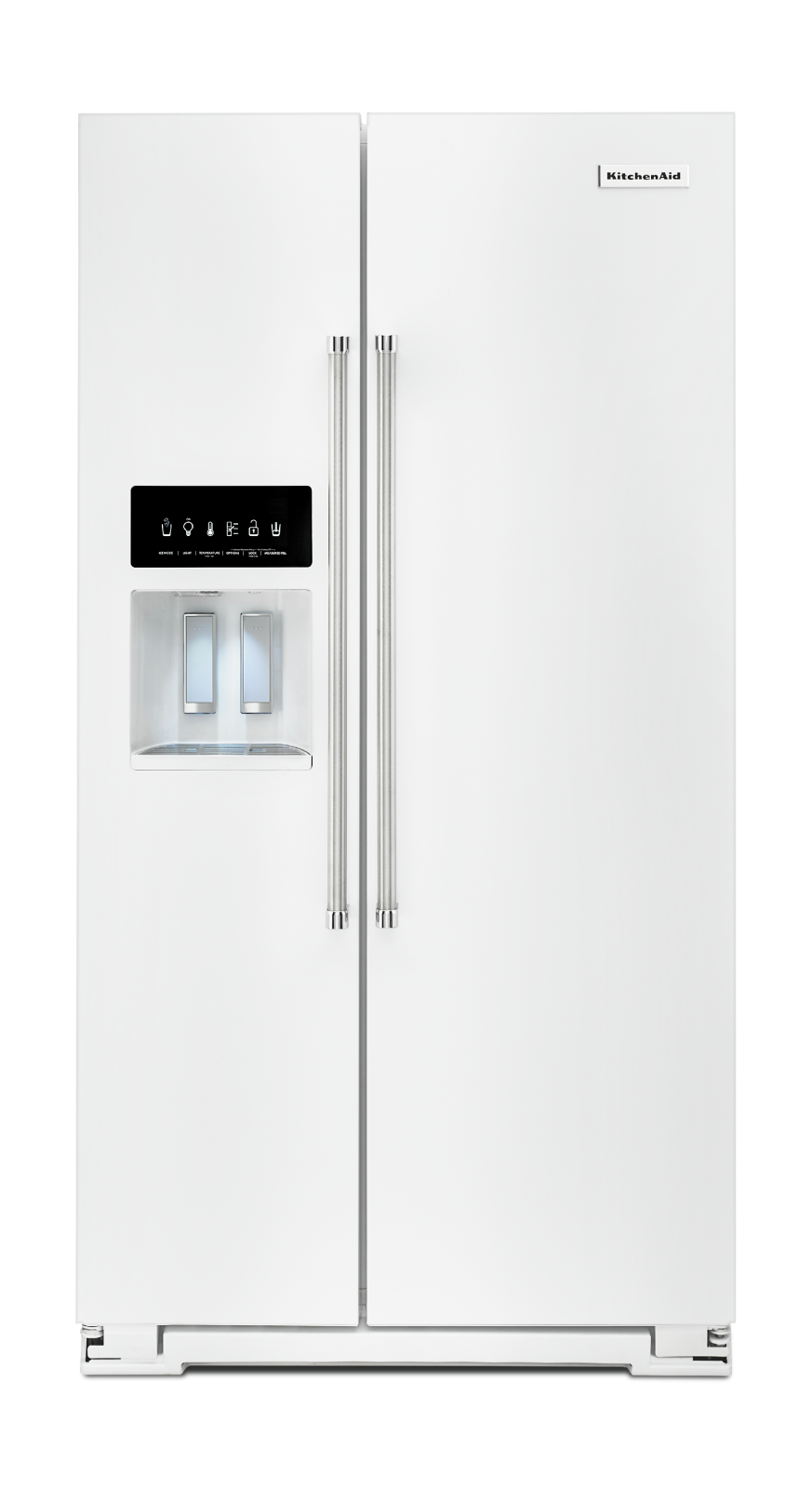 KitchenAid - 35.75 Inch 24.84 cu. ft Side by Side Refrigerator in White - KRSF505EWH