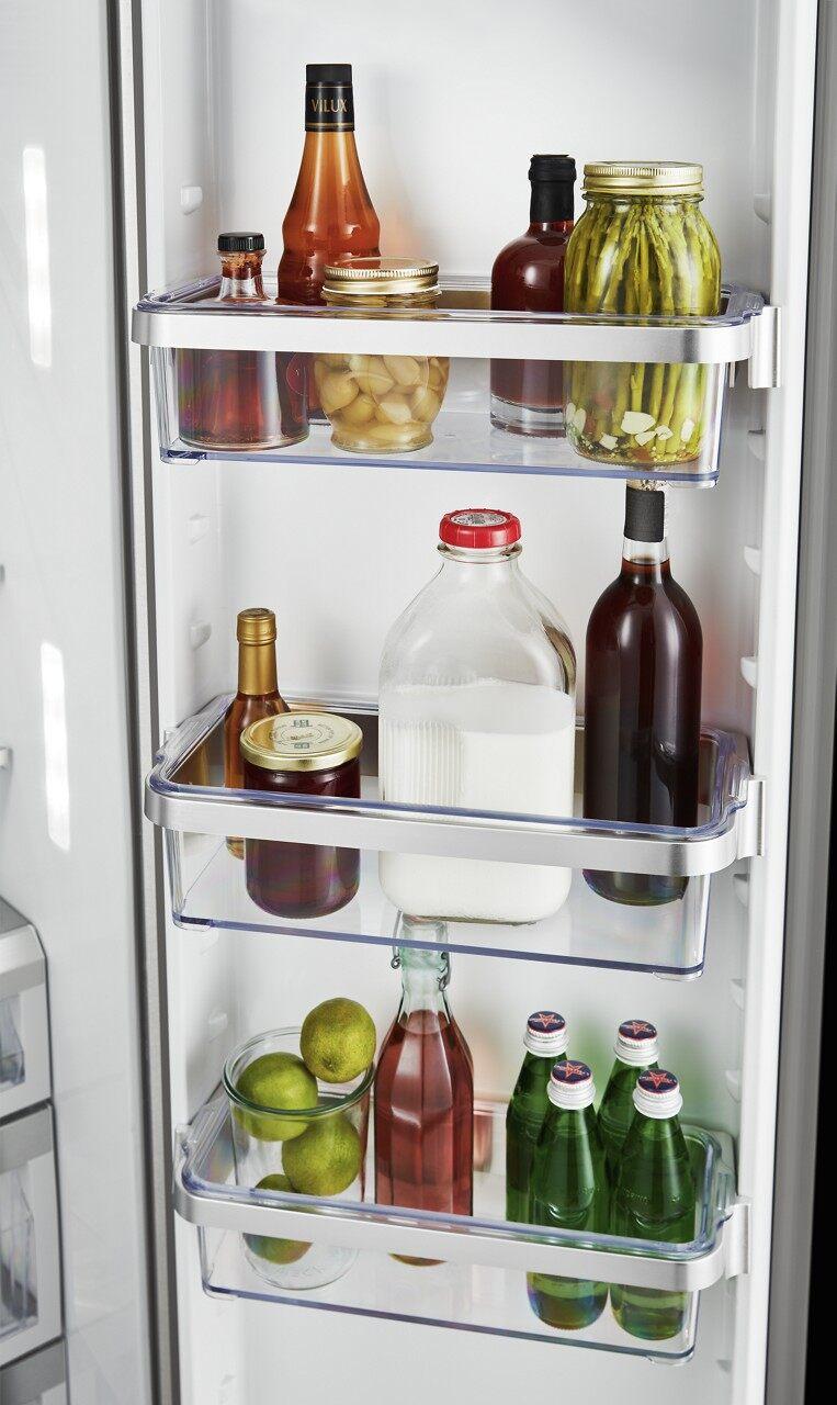 KitchenAid - 35.75 Inch 25 cu. ft Side by Side Refrigerator in Stainless - KRSF705HPS