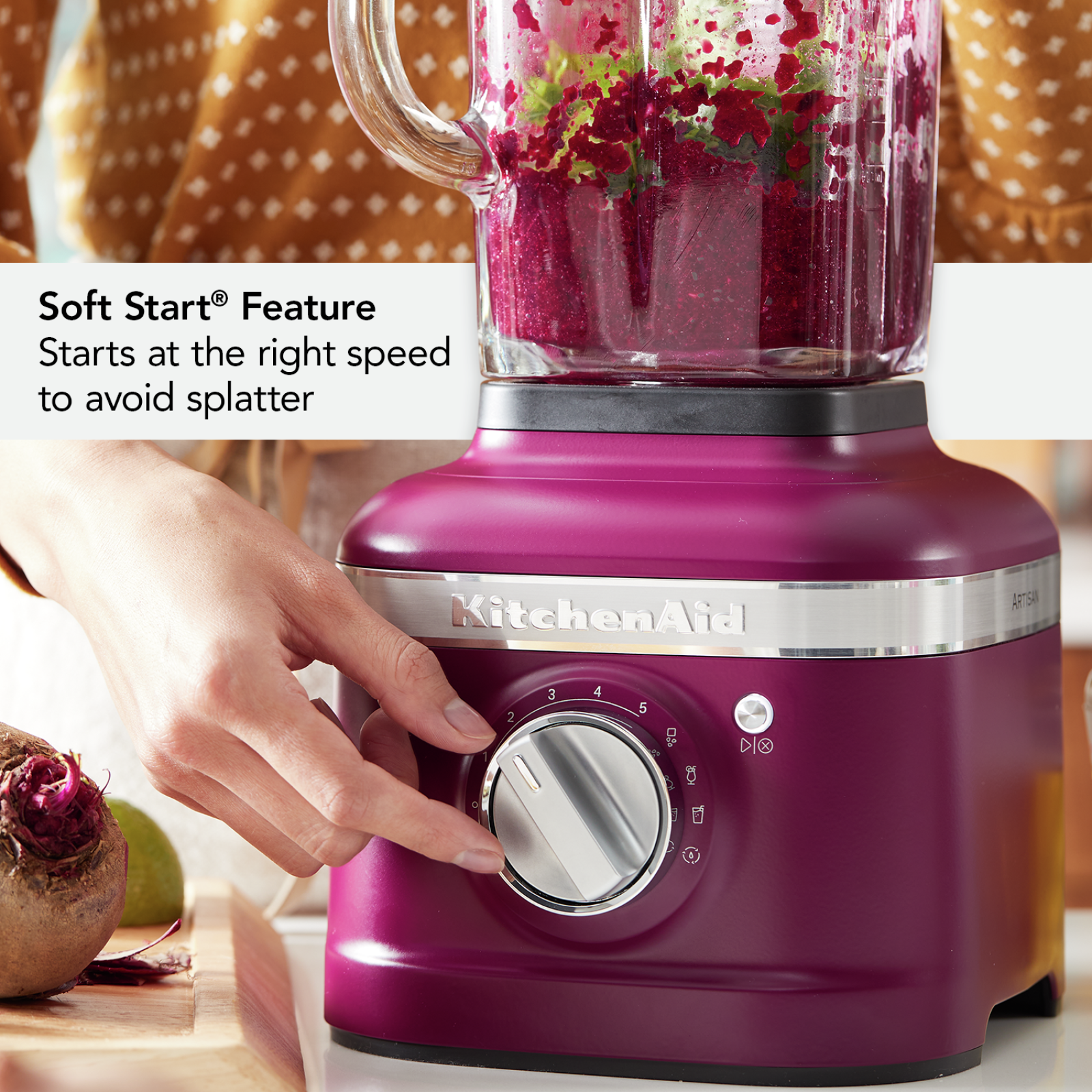 KitchenAid - 2022 Colour of the Year Beetroot K400 Blender in Purple - KSB4026BE