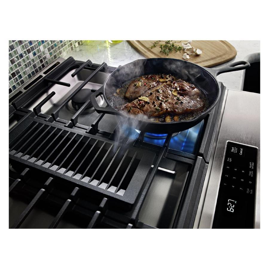 KitchenAid - 6.4 cu. ft Dual Fuel Range in Stainless - KSDG950ESS