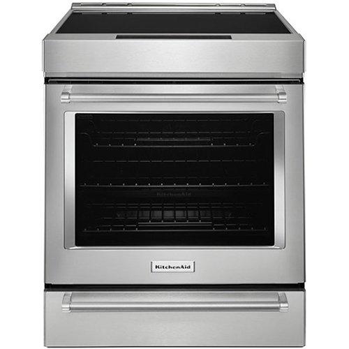 KitchenAid - 7.1 cu. ft Induction Range in Stainless - KSIB900ESS