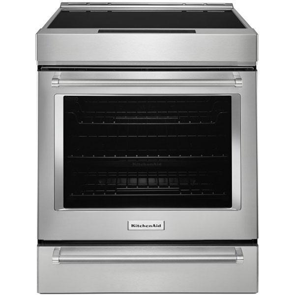 KitchenAid - 7.1 cu. ft Induction Range in Stainless - KSIB900ESS