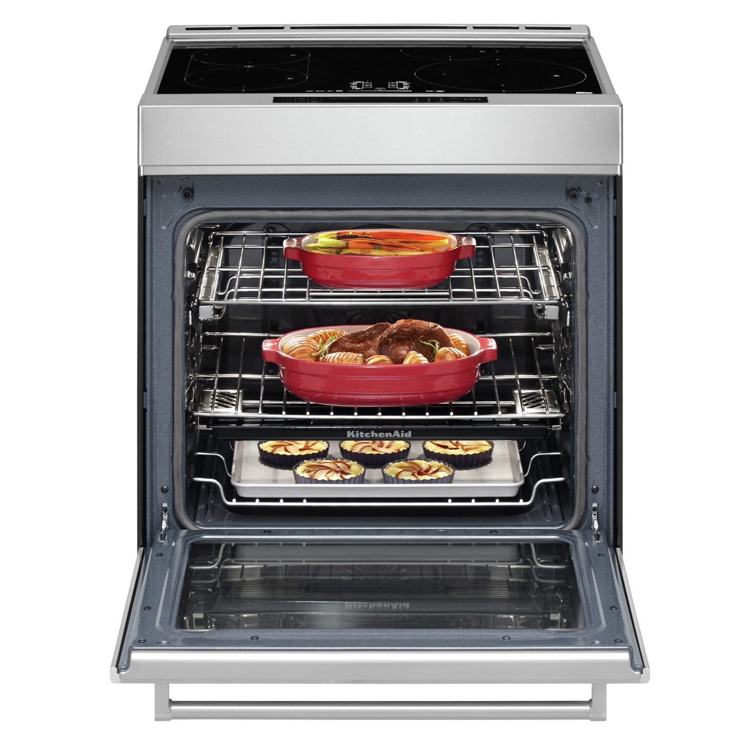 KitchenAid - 6.4 cu. ft Induction Range in Stainless - KSIS730PSS
